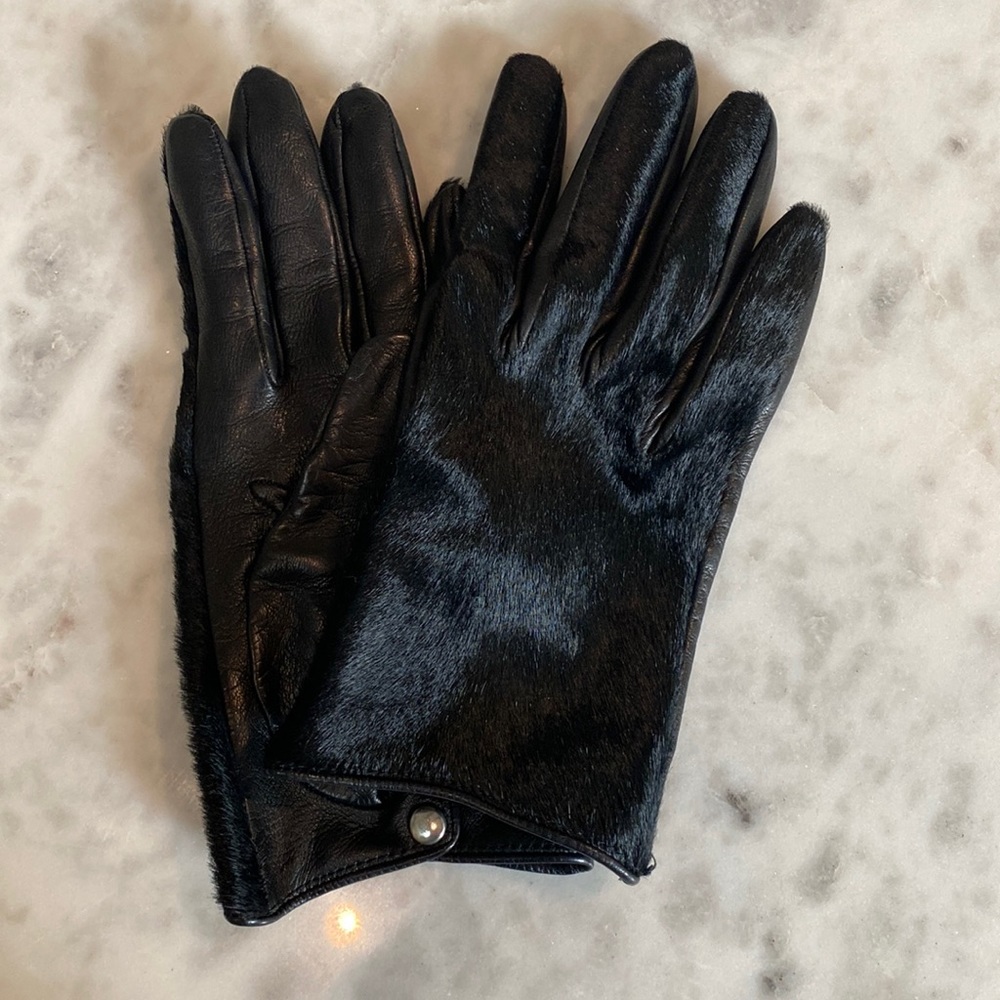Portolano Haircalf Fur & Nappa Leather Gloves